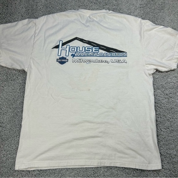 Harley Davidson Shirt Mens Large 100 Years of Harley Bicycle Motorcycle Y2K - Picture 5 of 11